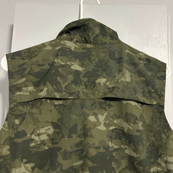 Eddie Bauer Camo Sleeveless Nylon Hiking Full Zip Vest Women's Size L - Picture 6 of 8